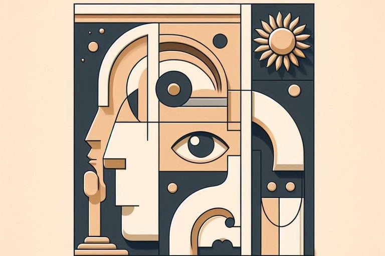 imagem de um rosto artístico para representar atendimentos psicológicos por valores sociais