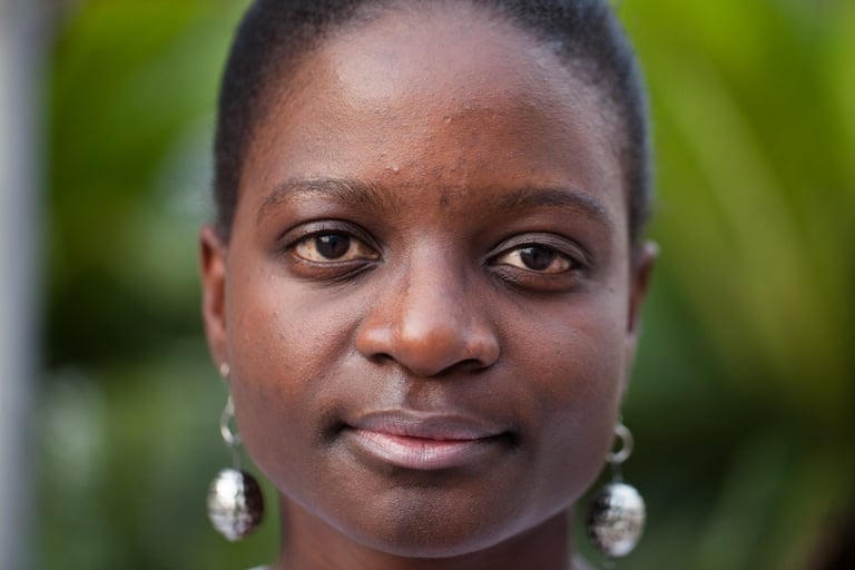 Portrait of Audrey Choge, Qatar — Faces of Qatar project. Photo: Mohammed Zarrugh Ismail