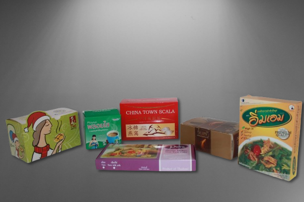 กล่องบรรจุภัณฑ์อาหาร Food Grade พิมพ์สี เคลือบกันน้ำมัน ผลิตตามสั่ง โดย Printicons โรงพิมพ์กล่อง