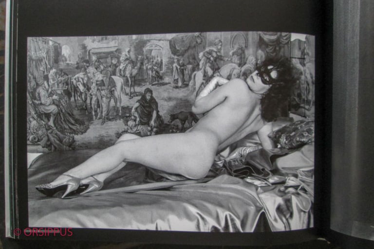 a naked woman in a black and white photo