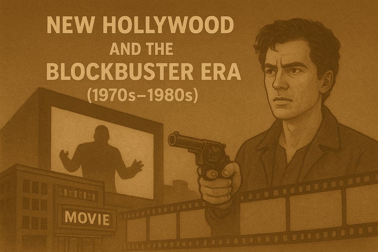 a man holding a gun and pointing at a movie