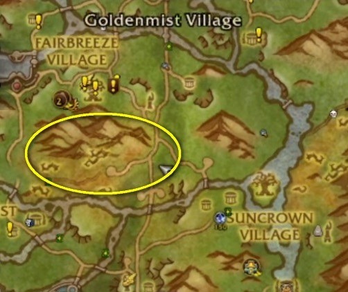 prey trap area Everson Woods: 50.54, 54.96, Prey system, Prey farming, Remnants of Anguish Farming, WoW, Midnight