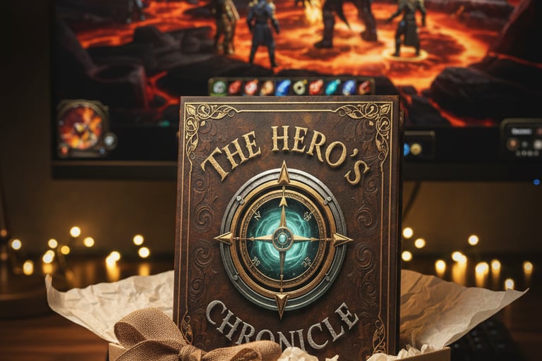 hero's chronicle, fantasy logbook, adventure journal, rpg planner, gamer journal, fantasy rpg notebook, quest tracker