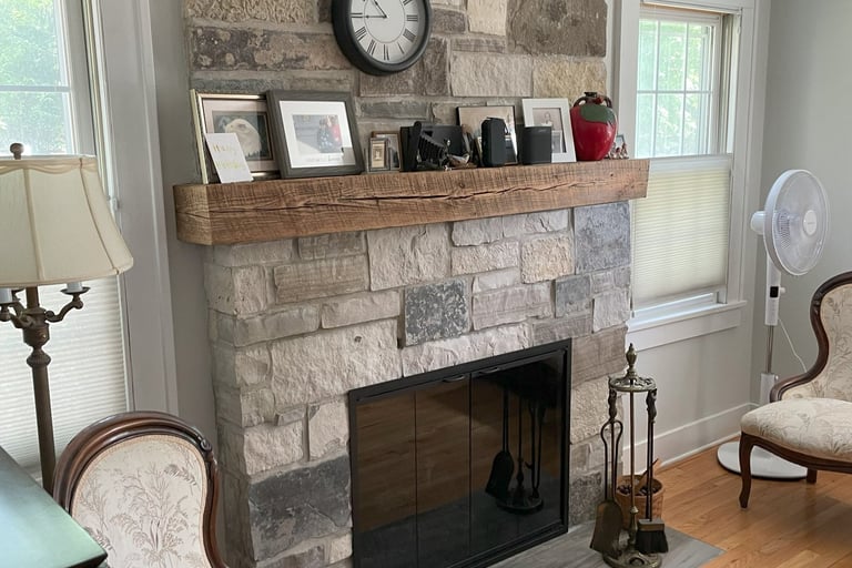 stone fireplace repair refacing project williams bay wisconsin