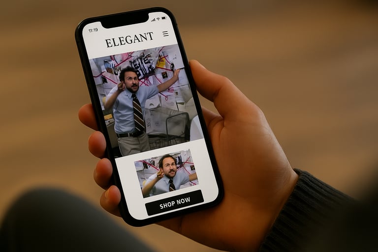 a person holding a phone phone with a picture of a man on the phone