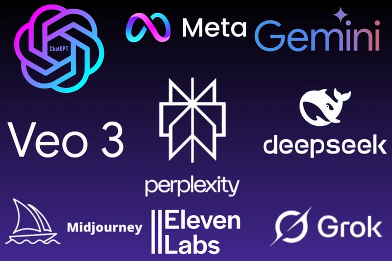 a bunch of logos that are on display