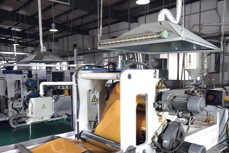 Factory production equipment, demonstrating advanced manufacturing technology