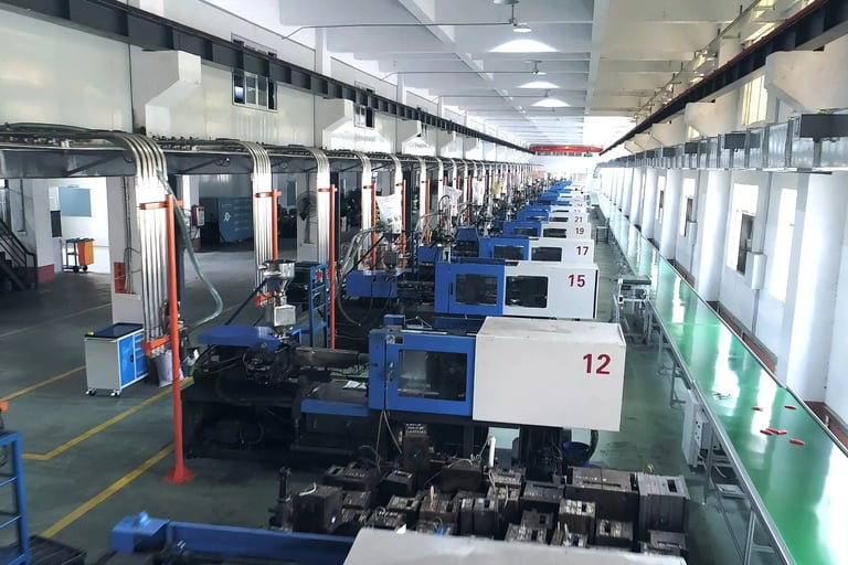 Various types of factory production equipment, showing diversified production
