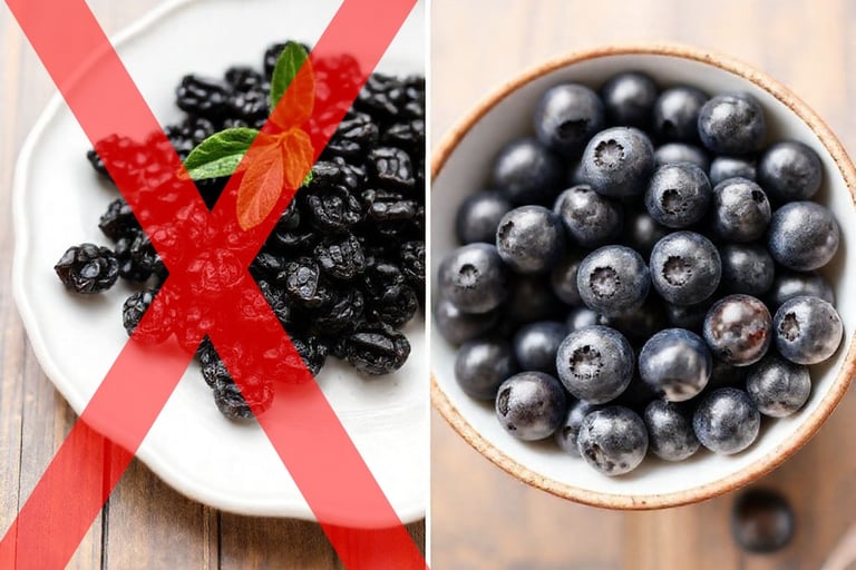 Dried Blueberries are not Keto Friendly