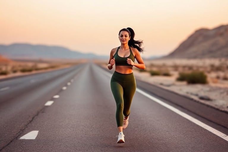 Female Jogging on her Keto Weight Loss Journey