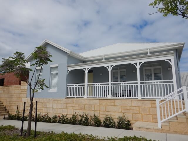 Building inspector assesses Perth home for dilapidation report. 