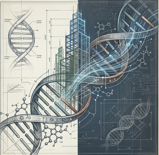 rappresentazione del DNA e del DNA