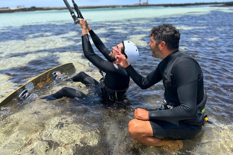 Nuestro instructor dando indicaciones al alumno