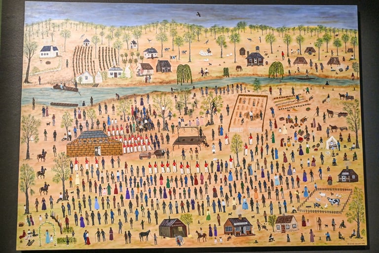 The exhibition 65,000 years, a short history of Australian art in Melbourne