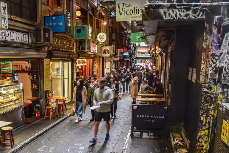 Degraves Street in the CBD of Melbourne