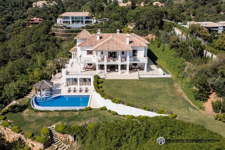 real state drone tours, La Zagaleta, Marbella, Spain