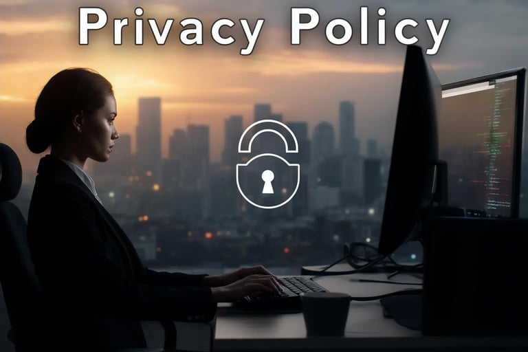 a woman sitting at a desk with a computer and a privacy shield