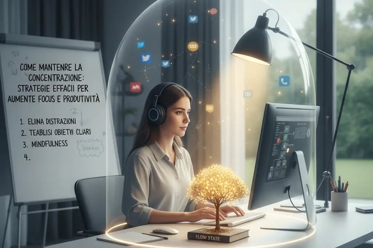 a woman sitting at a desk with a laptop and headphones