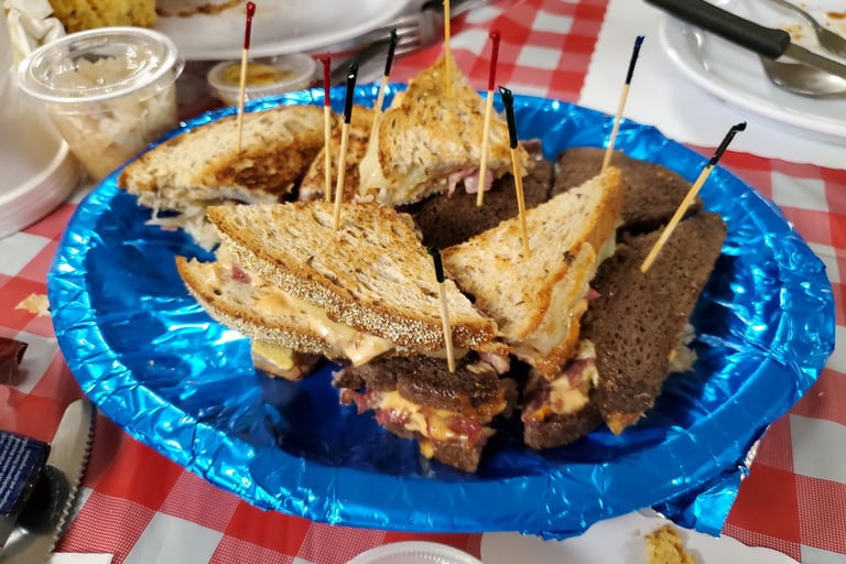 Server your Reuben Sandwiches on fancy serving plates