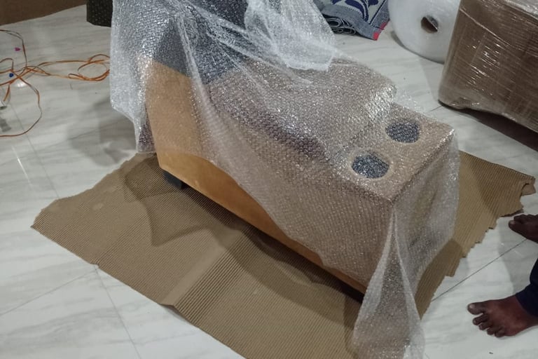 Seemanchal Packers and Movers Katihar using heavy-duty corrugated sheets for safe furniture shifting