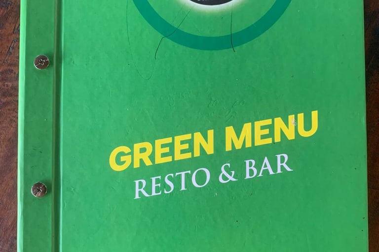 Menu Warung green by Sunrise dive bali 