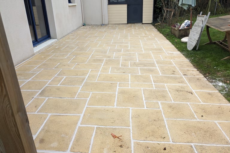 Terrasse en carrelage