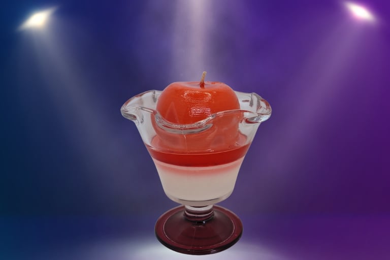 gourmet and scented candle; strawberry melba; perfume from Grasse France; fantasy collection