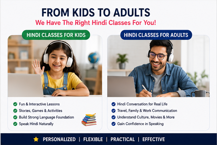 Learn Hindi online at talkingbees from kids to adults