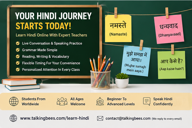 Learn Hindi online at TalkingBees