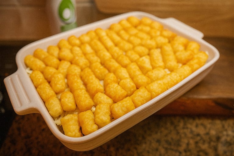 Hatch Chile Tater Tot Casserole