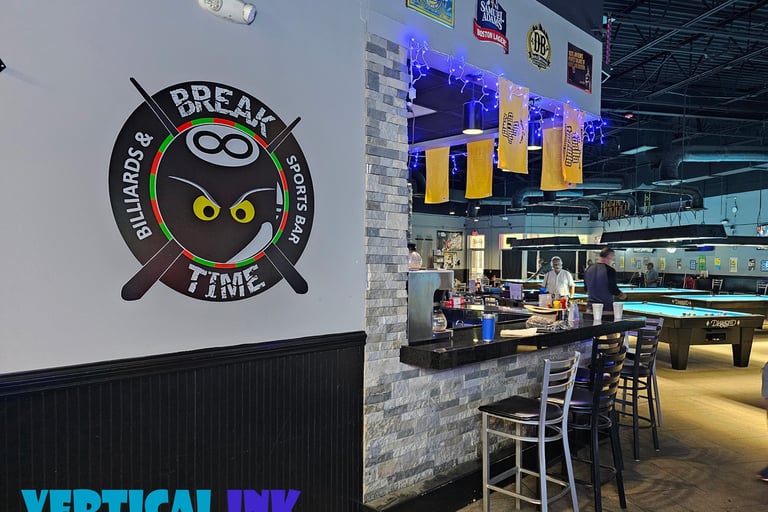 BreakTime Billiards logo printing