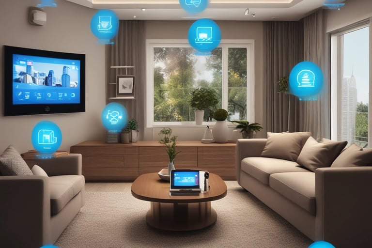 Bright living room with modern inventory