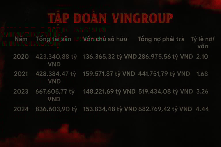 tỉ lệ nợ trên vốn của vin group