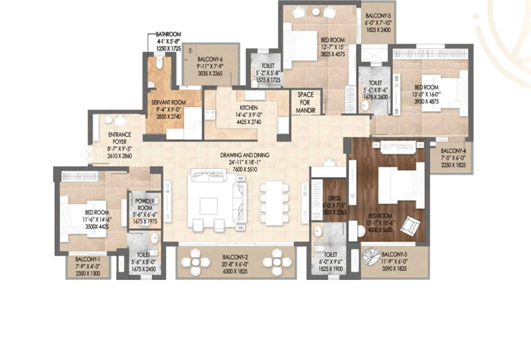 floor plan of hero homes mohali phase 3