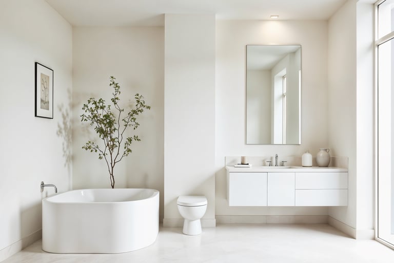 Salle de bain minimaliste dans le Douaisis