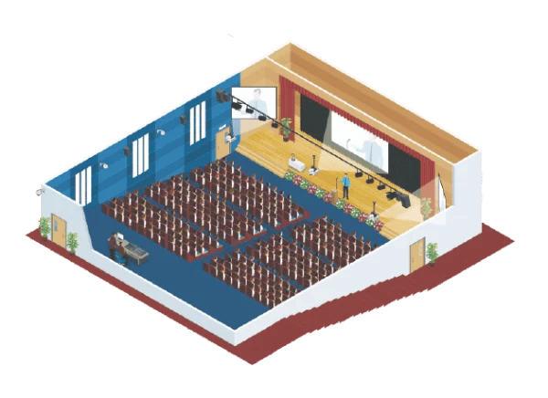 ilustrasi konser teater dan pertunjukan seni