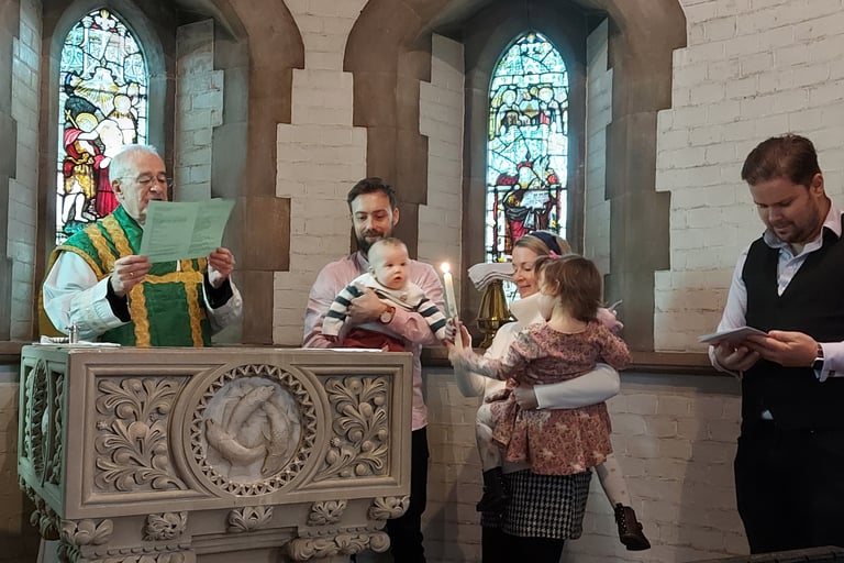 Baptism celebration at St Andrew's