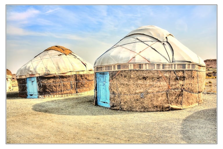 yurts in Central Asia