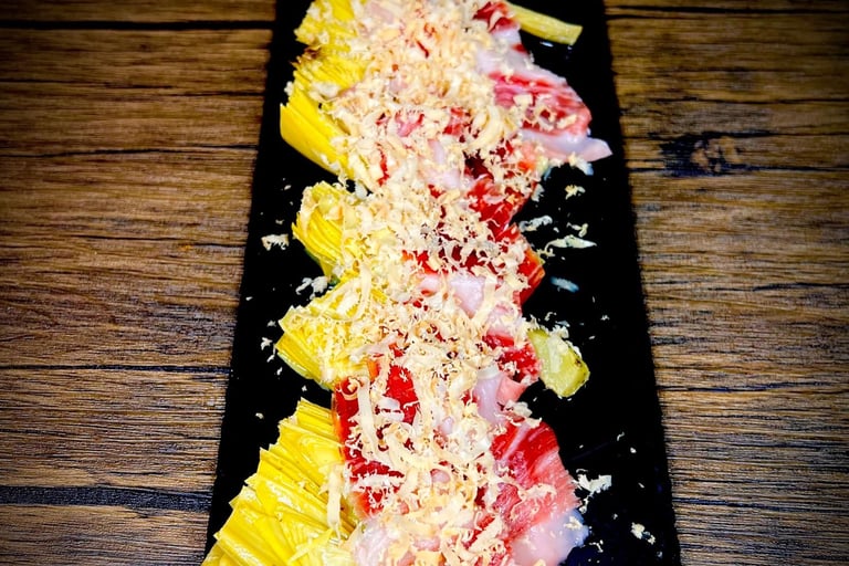 alcachofas con jamón y foie