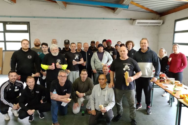 la brestoise au complet pour le déménagement de la salle en avril 2022