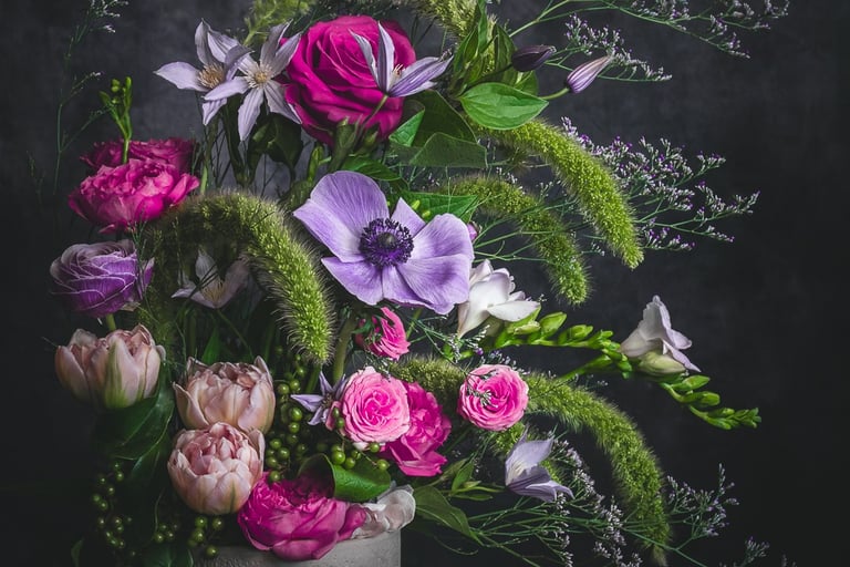  Découvrez un fleuriste d'exception et ses créations florales, Bouquet fleurs 4k photo