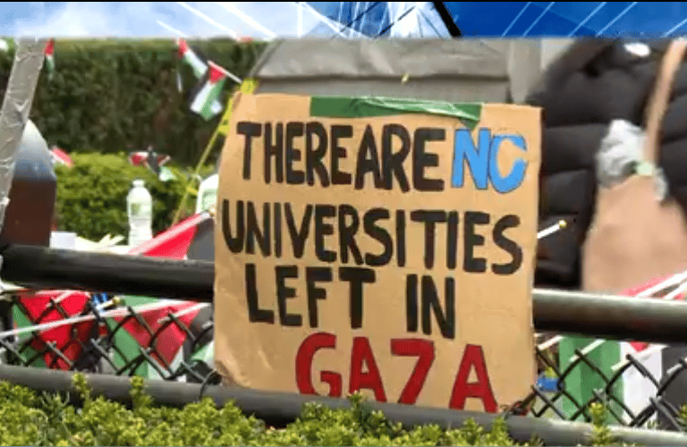 a sign that says there are no universities left in the world