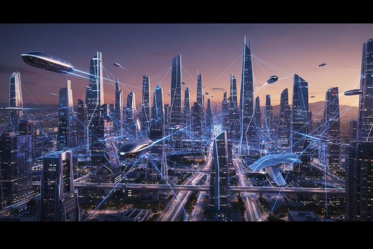 cidade inteligente iot 5g conectividade