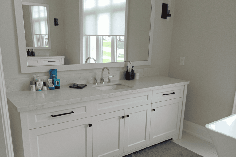 Routine bathroom cleaning as part of regular cleaning services in Durham Region