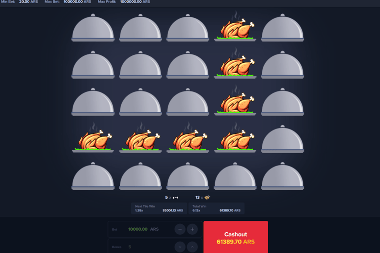Mystake chicken, juego del pollo por dinero real