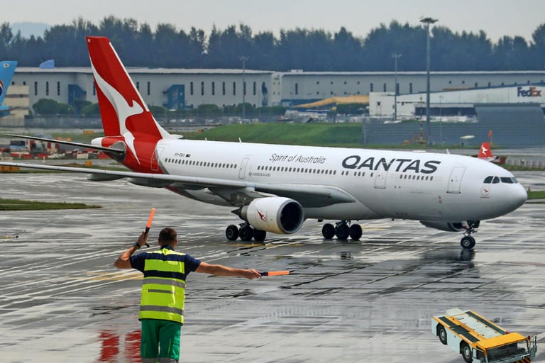 Qantas Plane Landed