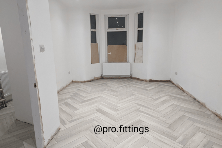 Herringbone flooring in East Ham