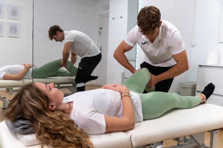 técnica movilización de rodilla