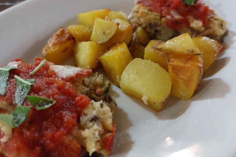 Tortino e patate, secondo vegetariano e vegano