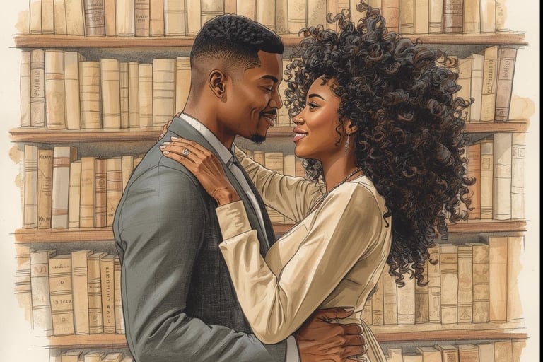 Black couple in love